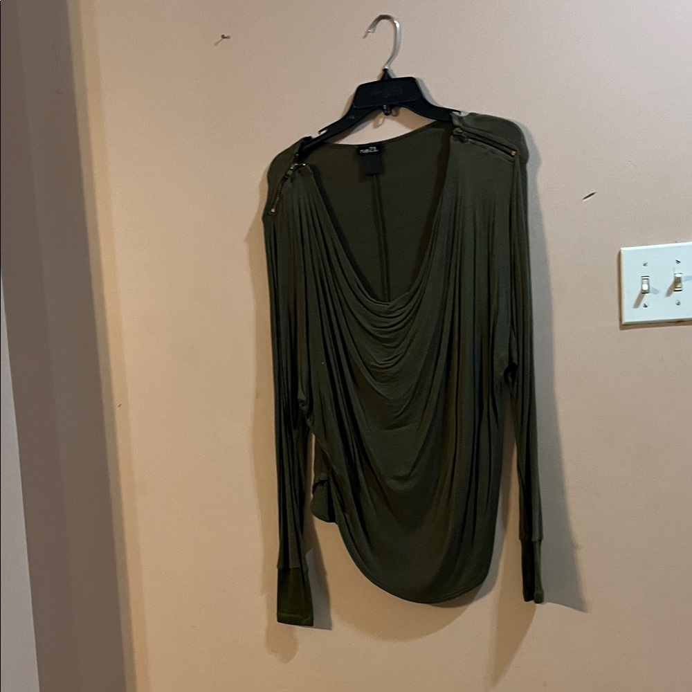Rue21 Olive Drape Blouse